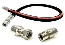 FA-UFW4-JICxNPT | Assembly: 1/4" Ultraflex Hose with female JIC x male NPT