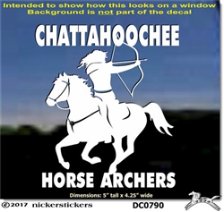 Mounted Archery Horse Trailer Window Decal