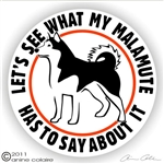 Alaskan Malamute Window Decal