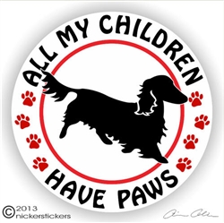 Longhaired Dachshund Decal