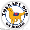 Golden Retriever Therapy Dog Sticker or Static Cling