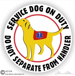 Labrador Retriever Service Dog Adhesive Sticker or Static Cling