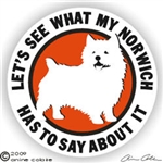 Norwich Terrier Decal