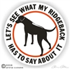 Rhodesian Ridgeback Decal