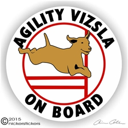 Agility Vizsla Dog Car Truck RV Vinyl Decal Sticker Static Cling