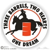 Barrel Racing Horse Trailer Window Decal