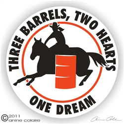 Barrel Racing Horse Trailer Window Decal