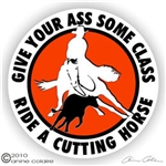 Cutting Horse Horse Trailer Window Decal