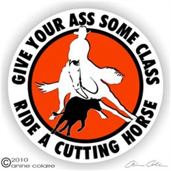 Cutting Horse Horse Trailer Window Decal