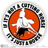 Cutting Horse Horse Trailer Window Decal