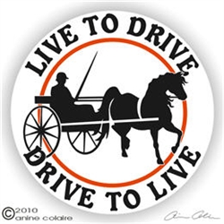 Horse Driving Horse Trailer Decal