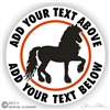 Friesian Horse Trailer Decal