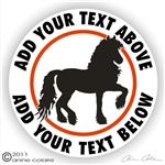 Friesian Horse Trailer Decal