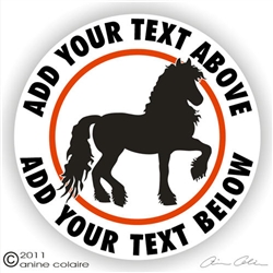 Friesian Horse Trailer Decal