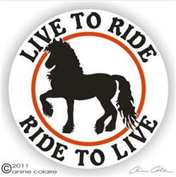 Friesian Horse Trailer Decal