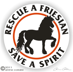 Friesian Horse Trailer Decal