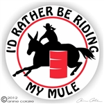 Mule Barrel Racer Decal