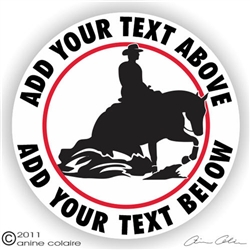 Horse Reiner Horse Trailer Decal