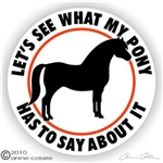 Welsh Pony Horse Trailer Decal