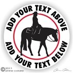 Western Pleasure Horse Trailer Decal