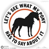 Shetland Pony Horse Trailer Decal