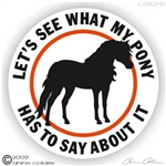 Shetland Pony Horse Trailer Decal