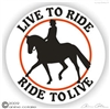 Dressage Rider Horse Trailer Decal