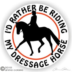 Dressage Rider Horse Trailer Decal