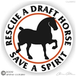 Percheron Horse Trailer Decal