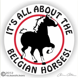 Belgian Draft Horse Trailer Decal