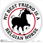 Belgian Draft Horse Trailer Decal