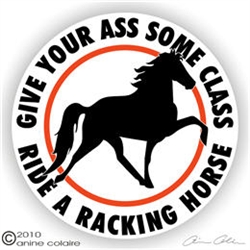 Racking Horse Trailer Decal