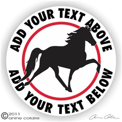 Racking Horse Trailer Decal