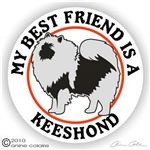 Keeshond vinyl dog window auto car truck rv laptop ipad sticker decal