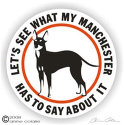 Manchester Terrier Decal