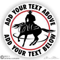 Horse Reiner Horse Trailer Decal