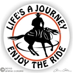 Horse Reiner Horse Trailer Window Decal