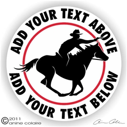 Mounted Shooting Horse Trailer Decal