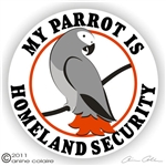 African Grey Decal