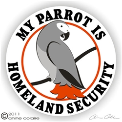 African Grey Decal