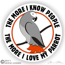 African Grey Decal