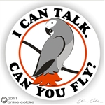 African Grey Decal