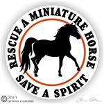 Mini Horse Solid Vinyl Decal