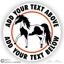 Mini Horse Pinto Vinyl Decal