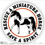 Mini Horse Pinto Vinyl Decal