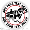Clydesdale Draft Driving Horse Trailer Decal