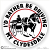 Clydesdale Draft Driving Horse Trailer Decal