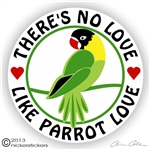 Masked Parrot Window Decal