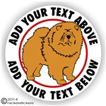 Custom Chow Chow Dog Vinyl Decal Sticker