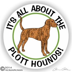 Plott Hound Decal Sticker Static Cling Car Truck RV Window Decal